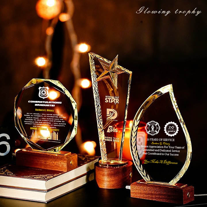 Glow Trophy-round trophy
