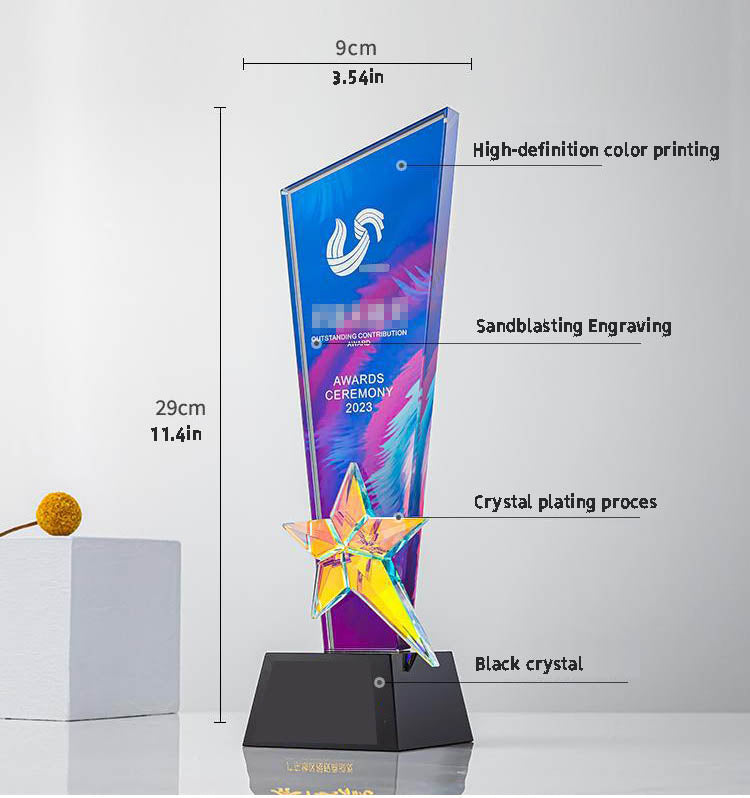 K9 crystal trophies /Transparent and color printing Ⅵ